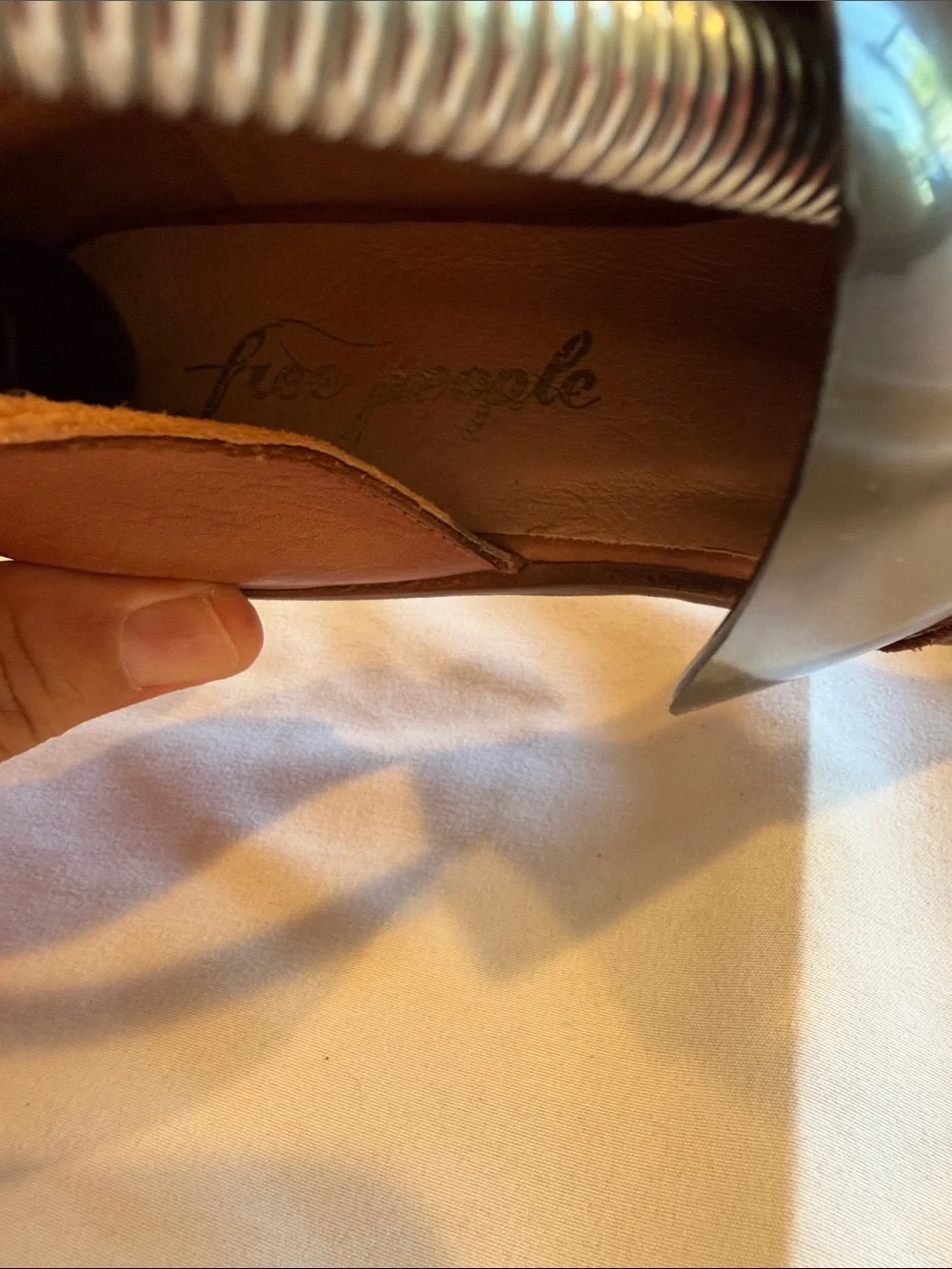 New Free People Women's Royale Flat Pointed Toe Shoes Whiskey Size 35 US 4-4.5